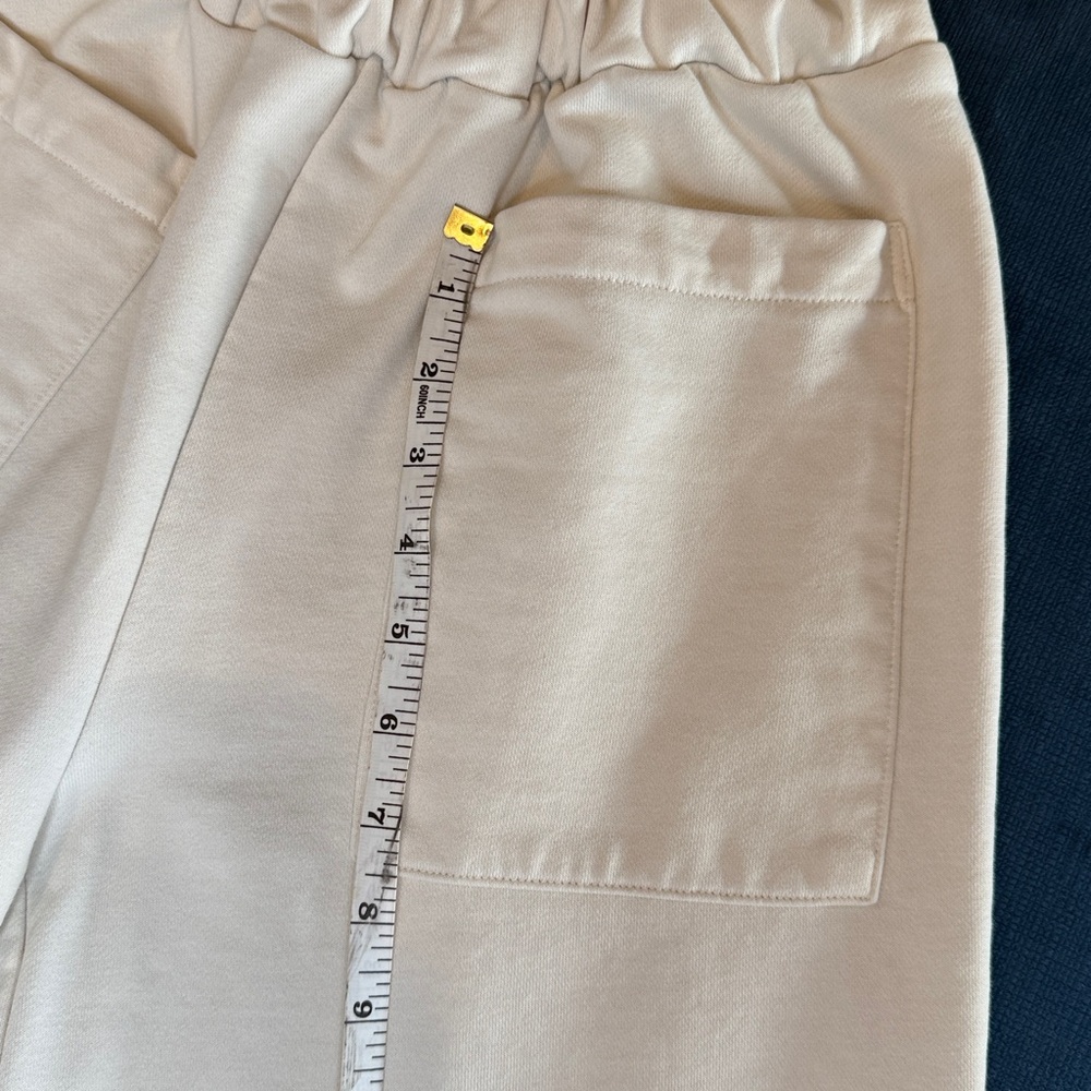 Cream Wide-Leg elevated sweatpants - Picture 9 of 9